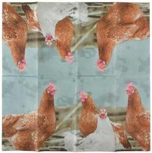 Papírové kapesníky vzor slepice