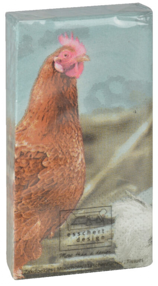 Papírové kapesníky vzor slepice