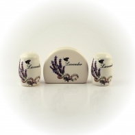 Pepř a sůl a stojánek na ubrousky 