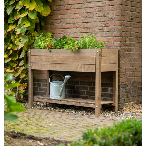 Pěstírna s otevřeným úložným prostorem, hnědá, 119x41x78cm