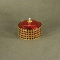 Petrolejka červená královská 10x6cm