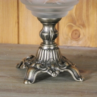 Petrolejová lampa bílá 38cm