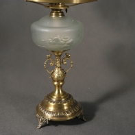 Petrolejova lampa bílo-zlatá 60cm