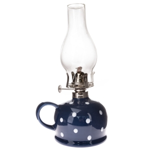 Petrolejová lampa modrá 16,5cm