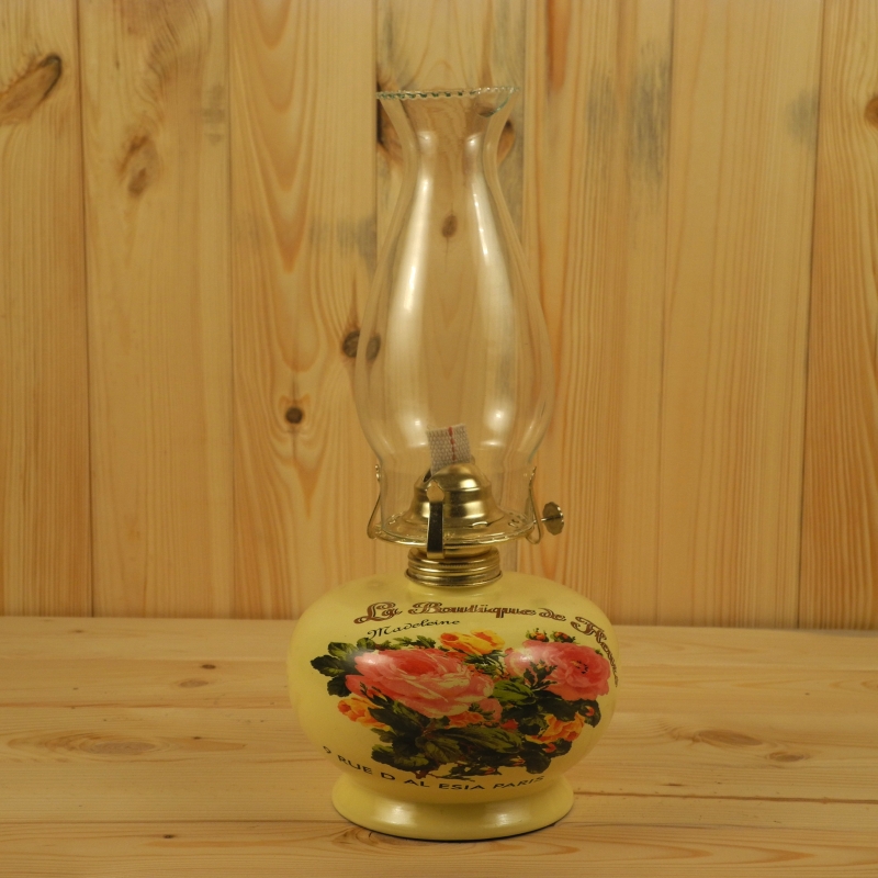 Petrolejová lampa - nutno přilepit závit pro uchycení + POŠKOZENÍ SKLA