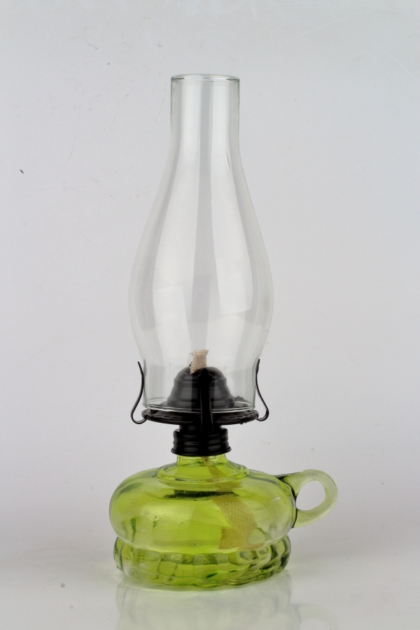 Petrolejová lampa zelená 29cm