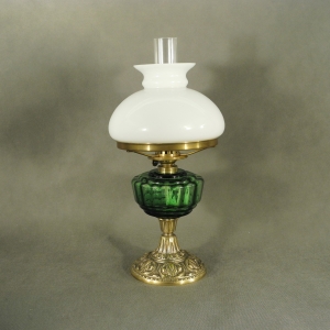 Petrolejová lampa zelená 42cm