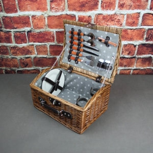 Piknikový koš pro 2 osoby Flowers 39x30x22cm