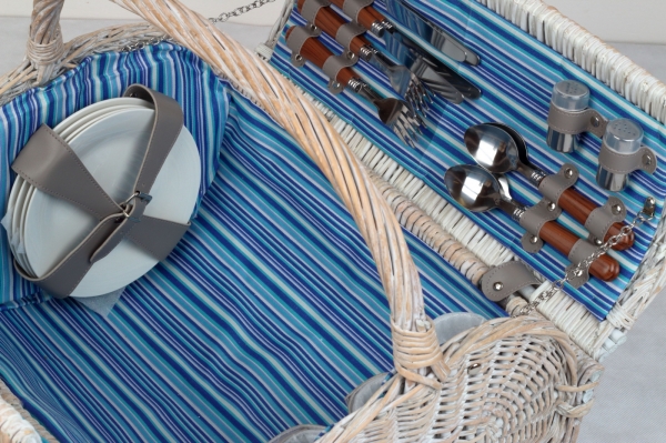 Piknikový koš pro 4 osoby oválný 46x37x40cm