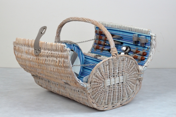 Piknikový koš pro 4 osoby oválný 46x37x40cm