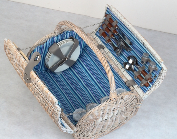 Piknikový koš pro 4 osoby oválný 46x37x40cm