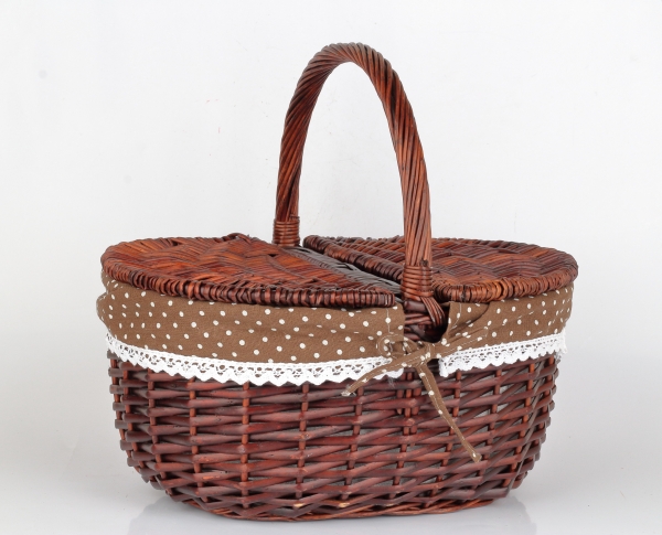 Píknikový košík s víkem 41x30x20x37cm