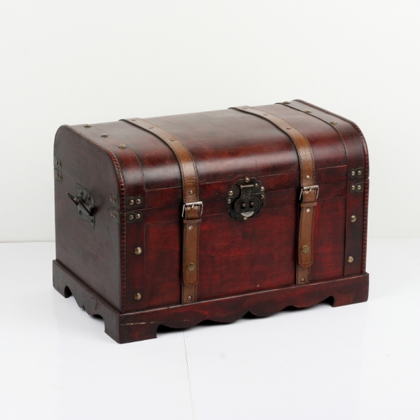 Pirátská dřevěná  truhla 52x32x34cm