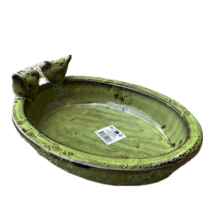 Pítko pro ptáčky keramická miska - zelená