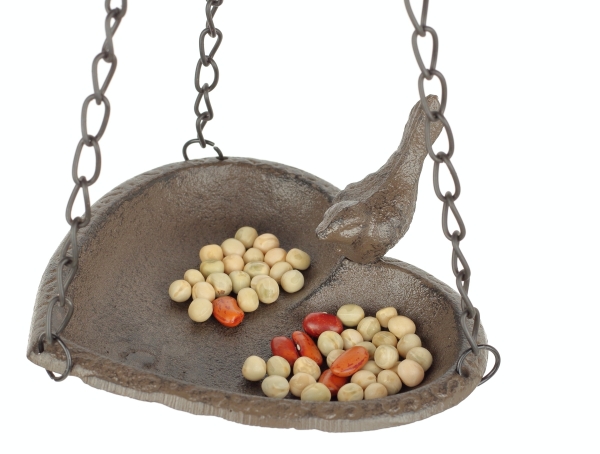 Pítko pro ptáčky závěsné srdce hnědé