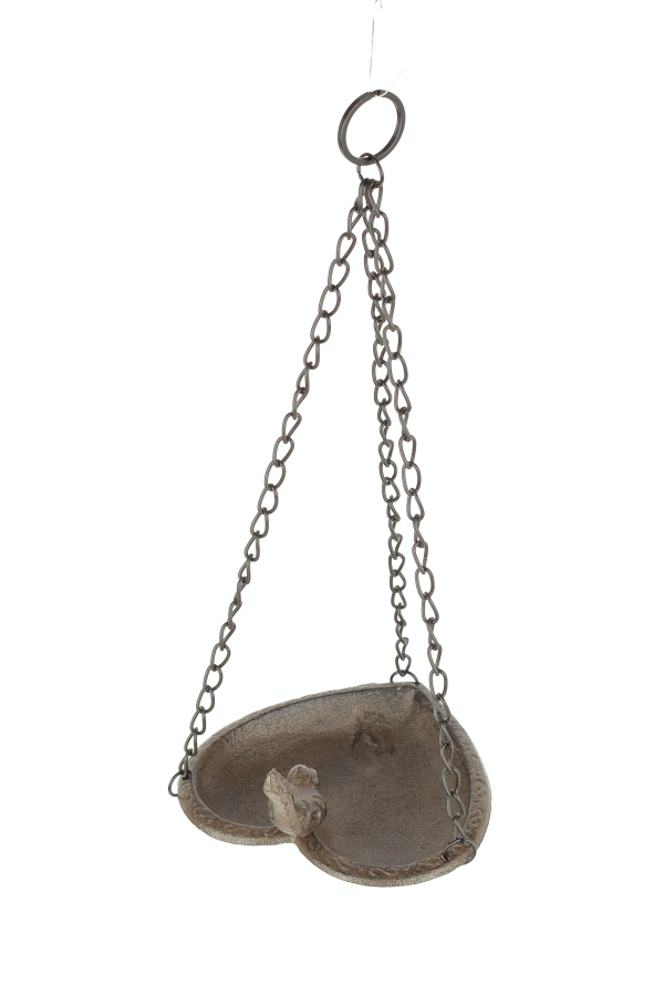 Pítko pro ptáčky závěsné srdce hnědé