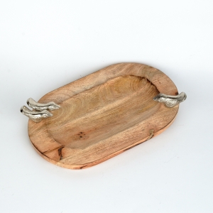 Pítko pro ptáky dřevěné s ptáčky 40 x 26 x 4 cm větší