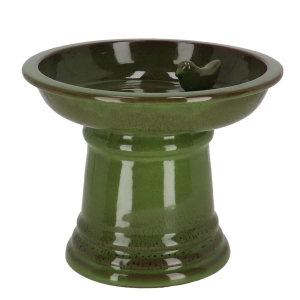 Pítko pro ptáky keramické 29 x 22 cm s ptáčkem