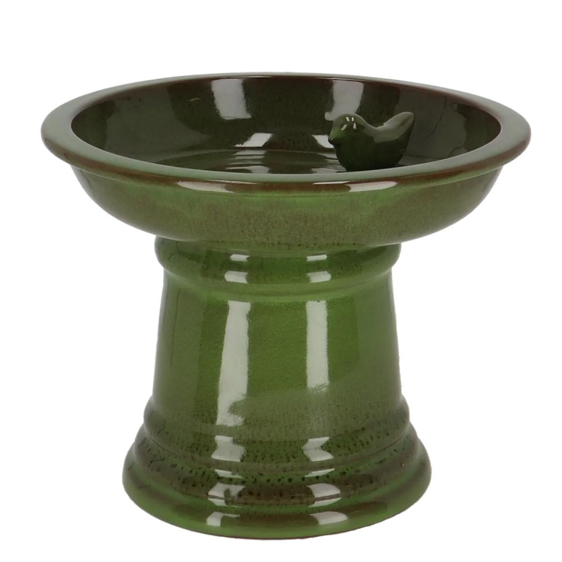 Pítko pro ptáky keramické 29 x 22 cm s ptáčkem