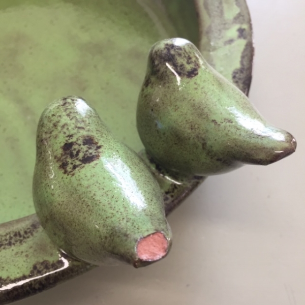 Pítko pro ptáky keramické - zelené - vyřazeno