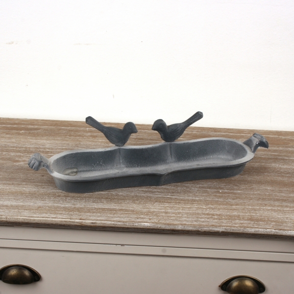 Pítko pro ptáky litinová miska 45x11x4cm