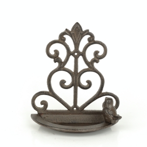 Pítko pro ptáky litinové na zeď ptáček