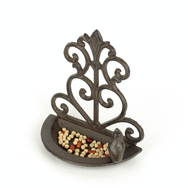 Pítko pro ptáky litinové na zeď ptáček