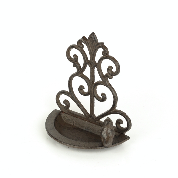 Pítko pro ptáky litinové na zeď ptáček