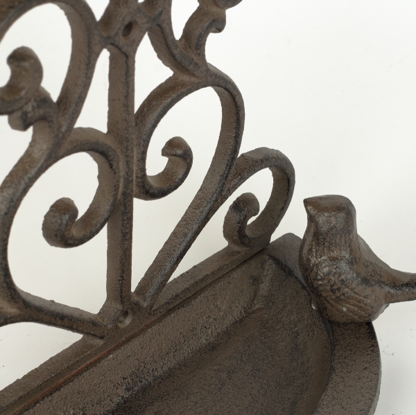 Pítko pro ptáky litinové na zeď ptáček