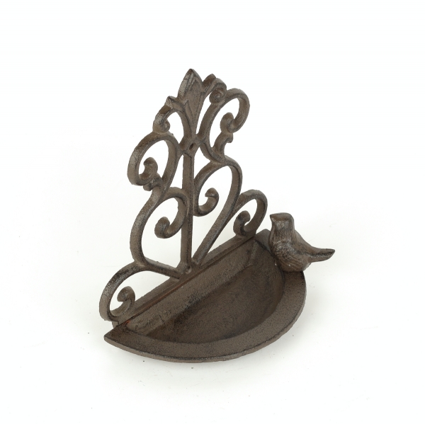 Pítko pro ptáky litinové na zeď ptáček