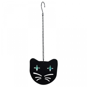 Plašička na ptáky černá kočka