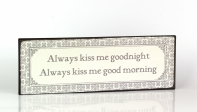 Plechová cedule Always kiss me 35cm