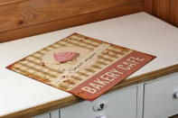 Plechová cedule Bakery cafe 30x30 cm