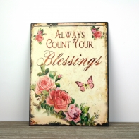 Plechová cedule Blessings 33x25cm