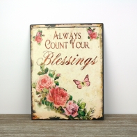 Plechová cedule Blessings 33x25cm