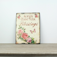 Plechová cedule Blessings 33x25cm