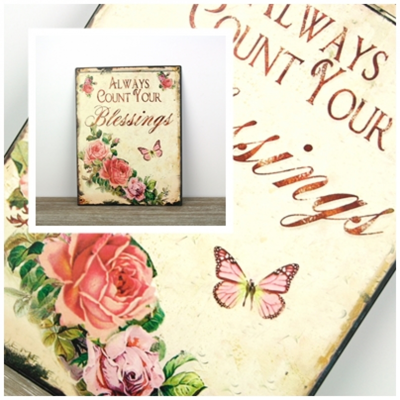 Plechová cedule Blessings 33x25cm