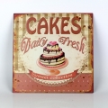 Plechová cedule Cakes 30x30cm