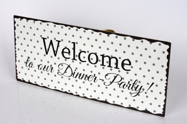 Plechová cedule Dinner Party  30x13cm