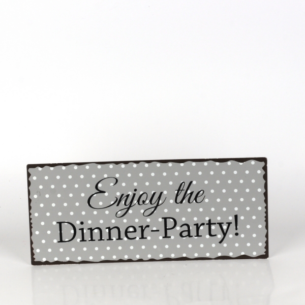Plechová cedule Enjoy the Dinner Party 30x13cm