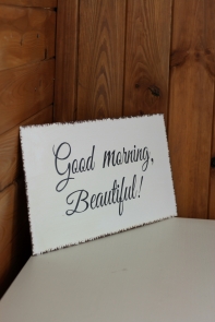 Plechová cedule Good morning 40x20cm