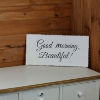 Plechová cedule Good morning 40x20cm
