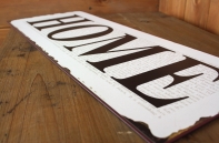 Plechová cedule Home 18x46cm