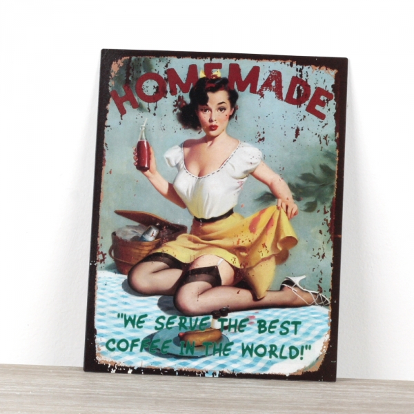 Plechová cedule Home made 33x25cm