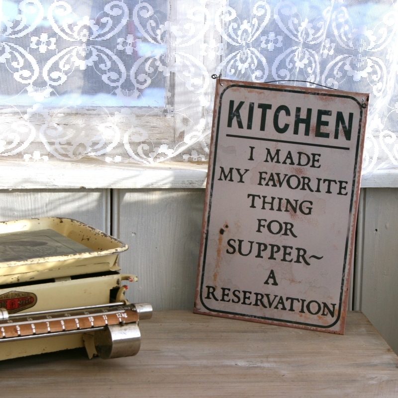 Plechová cedule KITCHEN 20x30cm