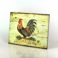 Plechová cedule kohout 27x19cm