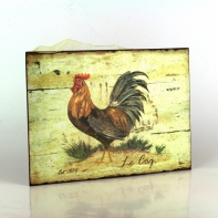 Plechová cedule kohout 27x19cm