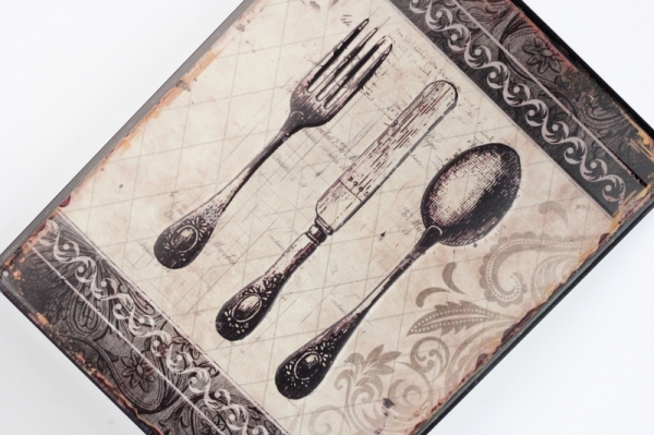 Plechová cedule příbory 33x25cm