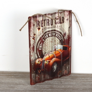 Plechová cedule RETRO CAR 40x29cm