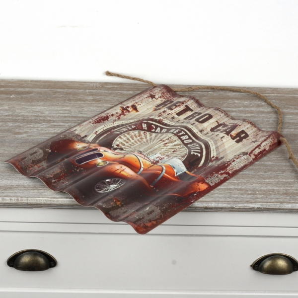 Plechová cedule RETRO CAR 40x29cm